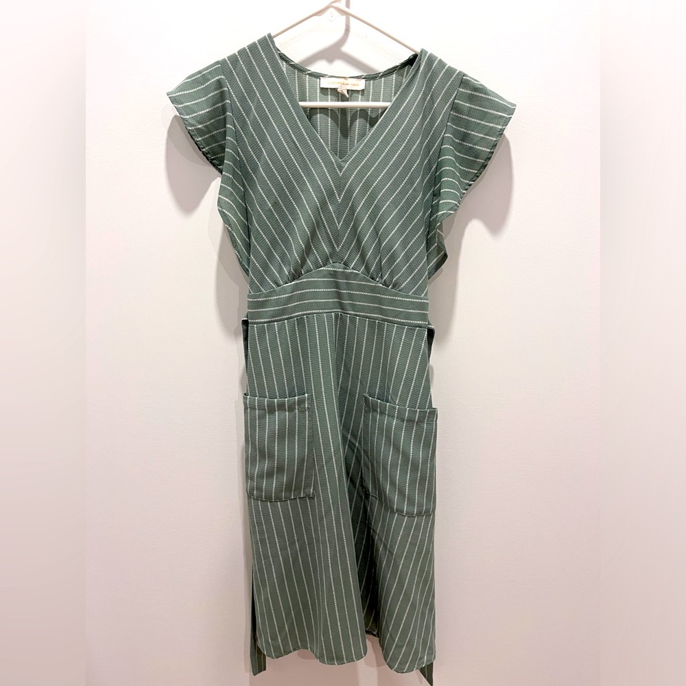 XS Monteau green dress
